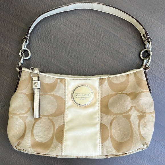 Coach Handbags - COACH Vintage Signature Canvas Shoulder Bag